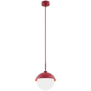 Xxxl Hängeleuchte Argon Capello, Rot, Weiß, Metall, Glas, Kugel,Kugel, 20x20x109 cm, CE, Lampen & Leuchten, Leuchtenserien