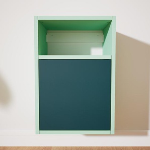 Hängeschrank Blaugrün - Moderner Wandschrank: Türen in Blaugrün - 41 x 60 x 34 cm, konfigurierbar