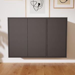 Hängeschrank Graphitgrau - Moderner Wandschrank: Türen in Graphitgrau - 115 x 79 x 34 cm, konfigurierbar