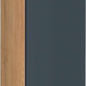 Hängeschrank NOBILIA Easytouch, Ausrichtung wählbar, vormontiert Schränke Gr. B/H/T: 30cm x 72cm x 37,2cm, Türanschlag rechts,, blau (front: lacklaminat fjordblau ultramatt, korpus: eiche sierra nachbildung) in drei Breiten: 30, 40 und 60 cm, mit