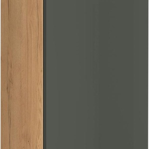 Hängeschrank NOBILIA Easytouch, Ausrichtung wählbar, vormontiert Schränke Gr. B/H/T: 30cm x 72cm x 37,2cm, Türanschlag rechts,, grün (front: lacklaminat mineralgrün ultramatt, korpus: eiche sierra nachbildung) in drei Breiten: 30, 40 und 60 cm, mit