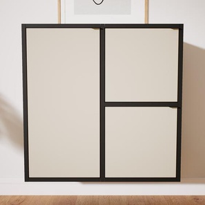 Hängeschrank Taupe - Moderner Wandschrank: Türen in Taupe - 79 x 79 x 34 cm, konfigurierbar