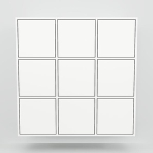 Hängeschrank Weiß - Moderner Wandschrank: Schubladen in Weiß - 118 x 117 x 34 cm, konfigurierbar