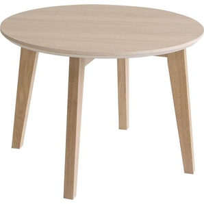 Hammel Furniture Couchtisch Basic Single, in zwei Größen, Rund, Massivholzgestell, stabiler dänische Design Kaffeetisch, Sofatisch