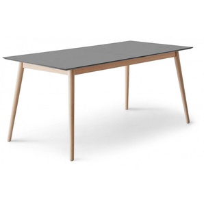 Hammel Furniture Esstisch Meza Designtisch mit Auszugsfunktion und 2 Einlegeplatten (1-St), rechteckige Tischplatte MDF, Esche Massivholzgestell