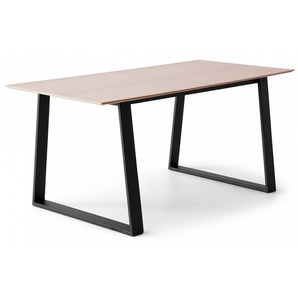 Hammel Furniture Esstisch Meza Designtisch mit Auszugsfunktion und 2 Einlegeplatten (1-St), rechteckige Tischplatte MDF, Trapez Metallgestell