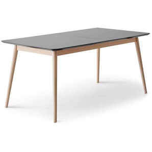 Hammel Furniture Esstisch Meza Designtisch mit Auszugsfunktion und 2 Einlegeplatten, abgerundete Tischplatte MDF, Massivholzgestell, in zwei Breiten