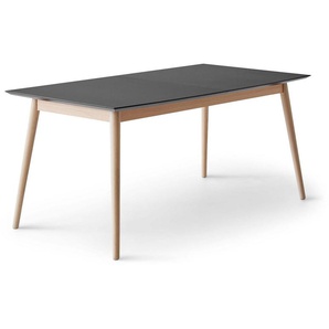 Hammel Furniture Esstisch Meza Designtisch mit Auszugsfunktion und 2 Einlegeplatten, bootsförmige Tischplatte MDF, Eiche Massivholzgestell