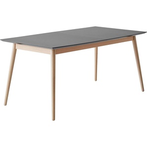 Hammel Furniture Esstisch Meza Designtisch mit Auszugsfunktion und 2 Einlegeplatten, bootsförmige Tischplatte MDF, Eiche Massivholzgestell