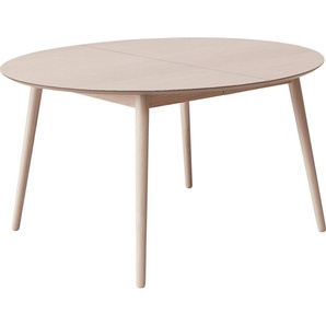 Hammel Furniture Esstisch Meza Designtisch mit Auszugsfunktion und 2 Einlegeplatten, Ø135(231) cm, runde Tischplatte aus MDF/Laminat, Massivholzgestell