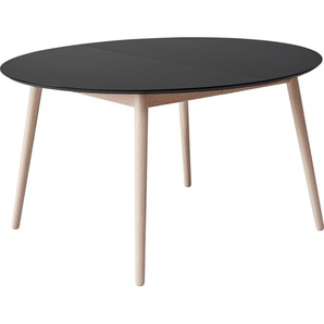 Hammel Furniture Esstisch Meza Designtisch mit Auszugsfunktion und 2 Einlegeplatten, Ø135(231) cm, runde Tischplatte aus MDF/Laminat, Massivholzgestell