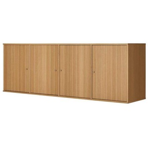 Hammel Furniture Sideboard Mistral, Hochwertig Schrank, hängend/stehend, mit 4 gerillten Türen, und 4 verstellbare Einlegeböden, B: 176 cm, anpassungsbar Designmöbel