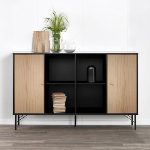 Hammel Furniture Sideboard Mistral Kubus, mit zwei Türen und Metall Füße, Breite: 136 cm