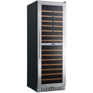 HANSEATIC Weinkühlschrank HWC171FCIA, F (A-G), silber (eh19), B:59,5cm H:177cm T:68cm, Weinkühlschränke, Edelstahlrahmen mit Anti-Fingerprint