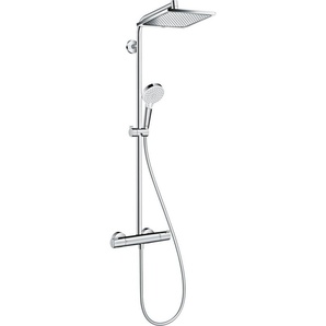 hansgrohe Duschsystem Crometta E, 1 Strahlart(en), Komplett-Set, 24cm, mit Thermostat, chrom