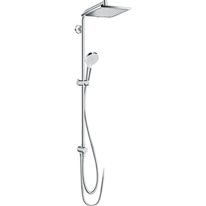 hansgrohe Duschsystem Crometta E, 1 Strahlart(en), Komplett-Set, 24cm, wassersparend 9 l/min, Reno, chrom