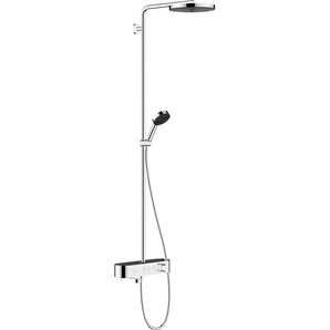 hansgrohe Duschsystem Pulsify S, 1 Strahlart(en), Komplett-Set, 26cm, mit Wannenthermostat ShowerTablet Select 400, chrom