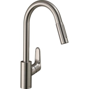 hansgrohe Küchenarmatur Focus M41 240 Ausziehbrause 2 Strahlarten Schlauchbox (sBox)