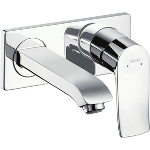 hansgrohe Waschtischarmatur Metris Unterputz für Wandmontage mit Auslauf 16,5cm, chrom