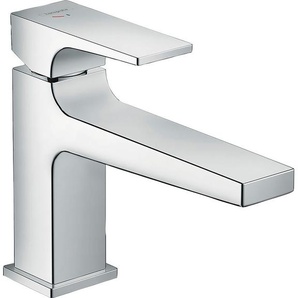 hansgrohe Waschtischarmatur Metropol 10cm, CoolStart mit Hebelgriff und Push-Open Ablaufgarnitur, chrom