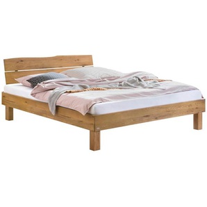 Hasena Bett, Wildeiche, Holz, Wildeiche, massiv, Höhe ca. 22 cm, 200x200 cm, in verschiedenen Größen erhältlich, Schlafzimmer, Betten, Futonbetten