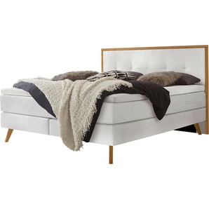 HASENA Boxspringbett Nordic, modernes Design, Nordic Bett, gestepptes Kopfteil, Eichenholz