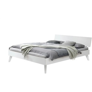 HASENA Massivholz-Bettgestell Ancona - weiß - Materialmix - 166 cm - 79 cm | Möbel Kraft