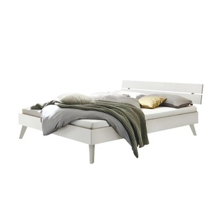 HASENA Massivholz-Bettgestell Ortona - weiß - Materialmix - 186 cm - 81 cm | Möbel Kraft