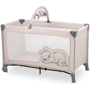 Hauck Baby-Reisebett Dream N Play Go, Pooh Rainbow, beige, inkl. Transporttasche