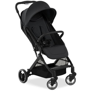 Hauck Buggy Travel N Care Plus, Schwarz, Metall, 81x51.5x105 cm, EN 1888, Feststellbremse, Fußstütze abklappbar, Federung, 5-Punkte-Gurt, Griff in Lederoptik, Transportsicherung, mit Tragegriff, Einhand-Faltmechanismus, abnehmbarer Schutzbügel,