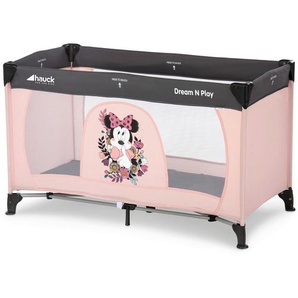 Hauck Reisebett Mickey & Minnie, Grau, Rosa, Metall, Textil, 69x76x127.50 cm, zusammenklappbar, Babymöbel, Babybetten, Reisebetten