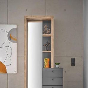 HBZ Garderobenschrank Frame mit Spiegel, Flurgarderobe BxHxT 72x200x35 cm (1-St) Kommode mit 1 Tür und 3 Schubkästen, 1 Einlegeboden