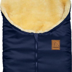 Heitmann Felle Fußsack Eisbärchen - Kleiner Lammfell Winterfußsack - Premium Qualität, mit echtem Lammfell, für Tragschalen, Kinderwagen u.v.m