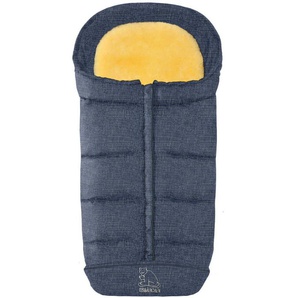 Heitmann Felle Fußsack Eisbärchen - Komfort 2 in 1 Lammfell Winterfußsack - Premium Qualität, mit Lammfell-Einlage, für Kinderwagen und Buggy, waschbar