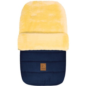 Heitmann Felle Fußsack Eisbärchen - Lammfell Winterfußsack - Premium Qualität, mit echtem Lammfell, für Kinderwagen, Buggy, 5 Gurtschlitze, waschbar