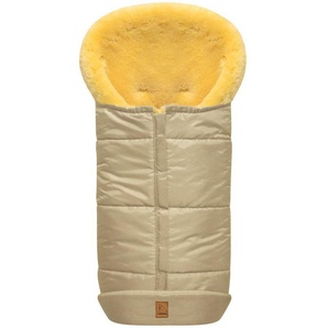 Heitmann Felle Fußsack Eisbärchen - Lammfell Winterfußsack - Premium Qualität, mit echtem Lammfell, für Kinderwagen & Buggy, 6 Gurtschlitze, waschbar