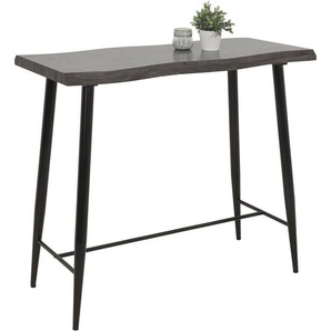 HELA Bartisch GABI, Baumkantentisch, 120 cm Breite, Industrial Design, Wildeiche oder Grau