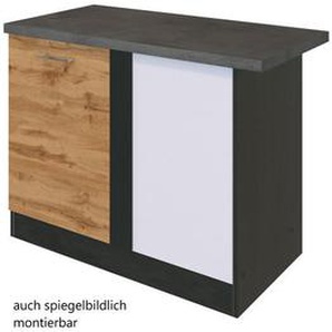 Held Eckunterschrank, Eiche, Metall, Eckteil, 110x85x60 cm, individuell planbar, Küchen, Küchenmöbel, Küchenschränke, Küchenunterschränke