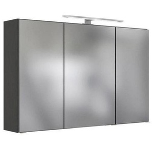 Held Spiegelschrank Held Möbel Arezzo, Metall, 100x64x20 cm, Made in Germany, Badezimmer, Badezimmerspiegel, Spiegelschränke