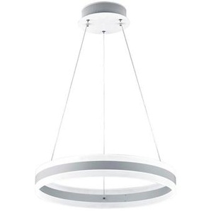 Helestra Led-Hängeleuchte Liv, Weiß, Metall, Kunststoff, 180 cm, Lampen & Leuchten, Innenbeleuchtung, Hängelampen, Esstischlampen