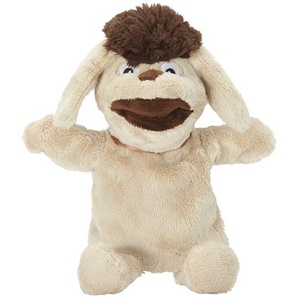 Heunec Handpuppe  Hund Moppi ¦ beige ¦ Obermaterial: 100% recyceltem Polyester, Füllung: 100% recycelte Polyesterwatte ¦ Maße (cm): B: 15 H: 3