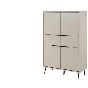 Highboard  Arluno ¦ beige ¦ Maße (cm): B: 90 H: 140 T: 38