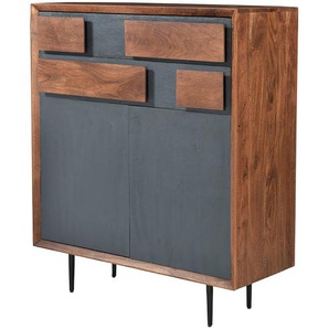 Highboard  Blacazio ¦ holzfarben ¦ Maße (cm): B: 100 H: 115 T: 40