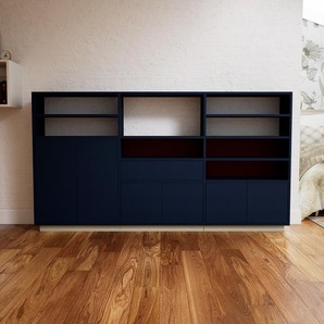 Highboard Blau - Highboard: Schubladen in Blau & Türen in Blau - Hochwertige Materialien - 226 x 123 x 34 cm, Selbst designen