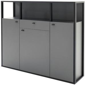 Highboard  Cadros ¦ grau ¦ Maße (cm): B: 145 H: 121 T: 37