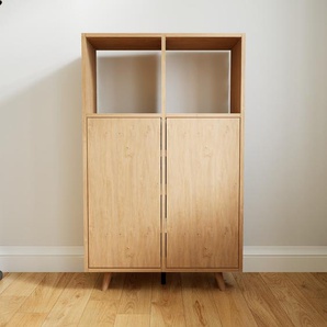 Highboard Eiche - Elegantes Highboard: Türen in Eiche - Hochwertige Materialien - 79 x 129 x 34 cm, Selbst designen