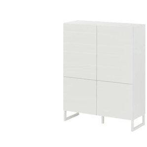 Highboard  Foresto ¦ weiß ¦ Maße (cm): B: 109,9 H: 140 T: 41,6