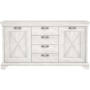 Highboard FORTE Sideboards Gr. B/H/T: 178,3cm x 95,9cm x 48,2cm, 4 St., weiß (pinia weiss) Breite 178 cm