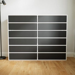 Highboard Graphitgrau - Elegantes Highboard: Schubladen in Graphitgrau - Hochwertige Materialien - 151 x 117 x 34 cm, Selbst designen