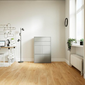 Aktenschrank Grau - Büroschrank: Schubladen in Grau & Türen in Grau - Hochwertige Materialien - 77 x 117 x 34 cm, Modular